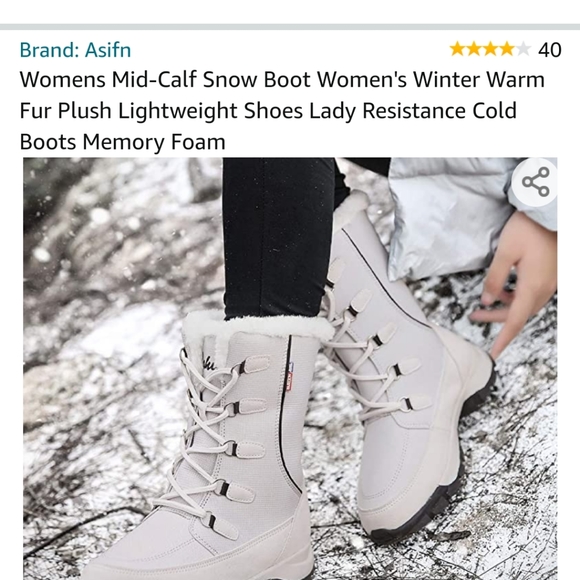 Womans Mid - calf Snow boots - Picture 6 of 7